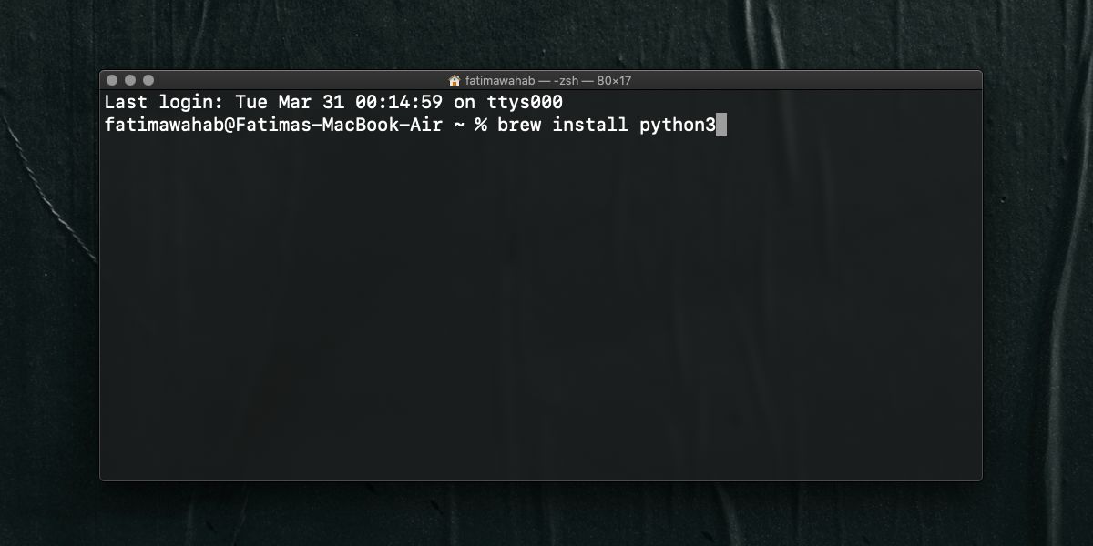Python for mac os